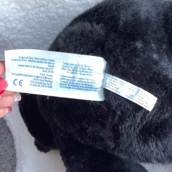 Build A Bear Retired Dimples 17 inches Black Bear Stuffed Animal Plush Toy - Picture 5 of 9